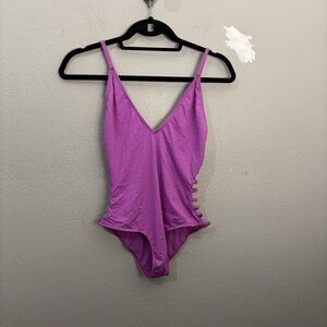 Dippin Daisy’s One Pice Swimsuit Side Cutouts Purple Women Small